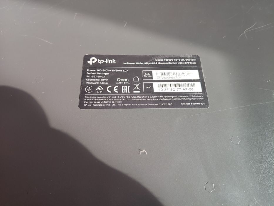 Switch Tp-link T2600G-52TS