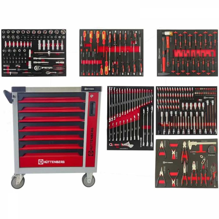 Шкаф с инструменти със 7 чекмеджета – 6 пълни ForceKraft - Huttenberg