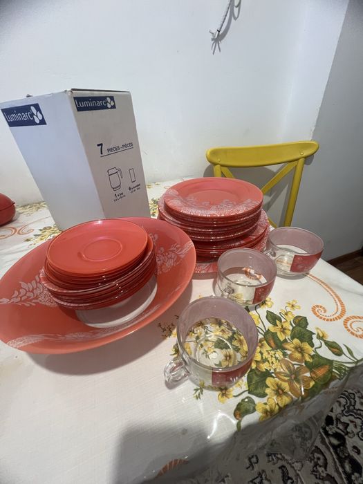 набор посуды Luminarc Piume Pink (38 предметов)