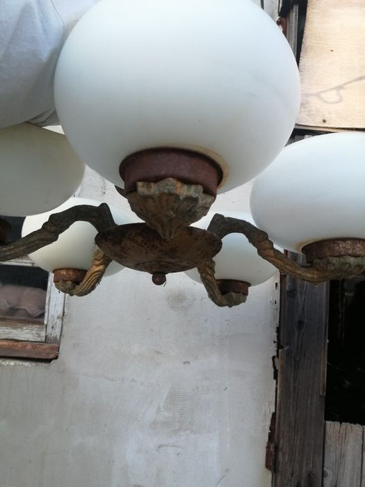 Бронзовая люстра послевоенных лет