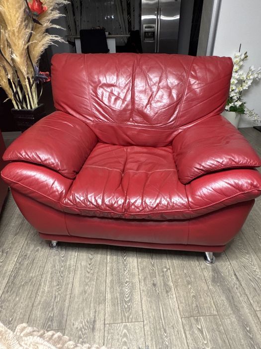 Canapele din piele naturala 3+1+1