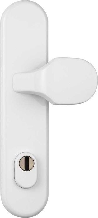 Manere mobil/fix cu sild usa intrare Abus 92/118 mm, pentru cilindru, Alb si argintiu