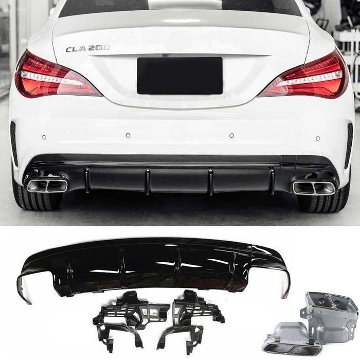 Difuzor Bara Spate Mercedes CLA-Class C117 X117 (2013-2019) NEGRU