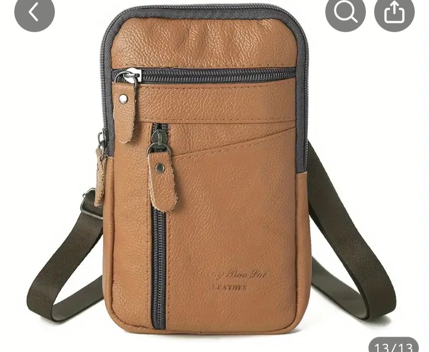 Мъжка чантичка естествена кожа