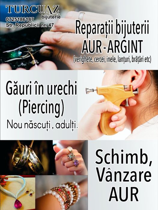 Gauri în urechi, piercing cu cercel steril