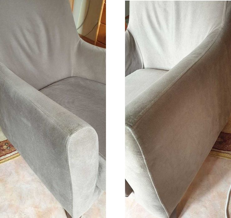 Кресло мягкое серое