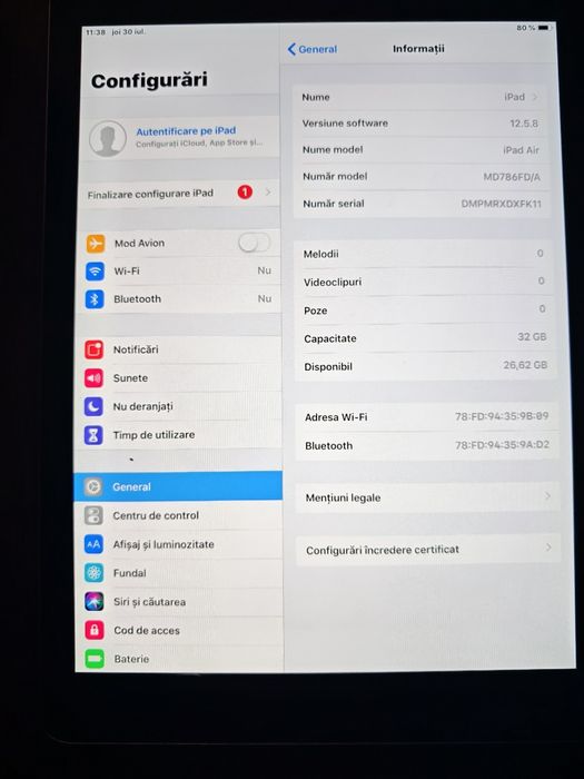 Apple iPad Air prima generație