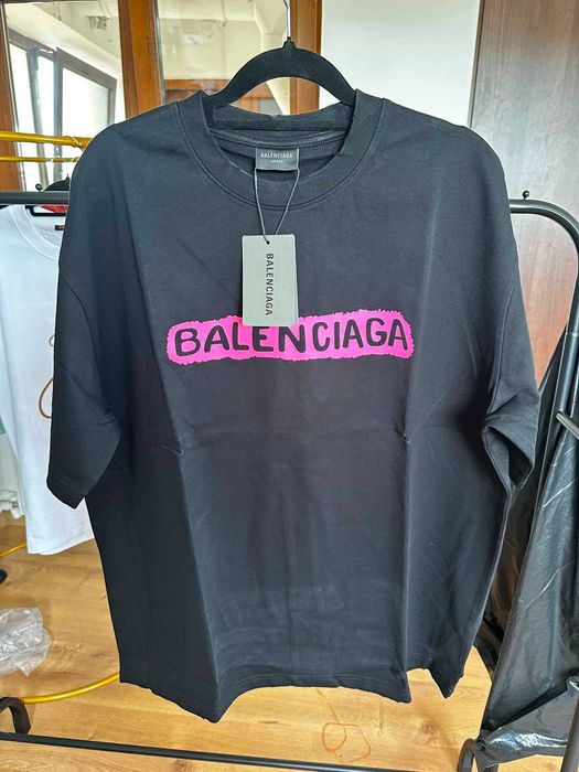 Tricou Balenciaga negru marimea Xl