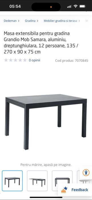 Masa extensibila 12 persoane ca noua