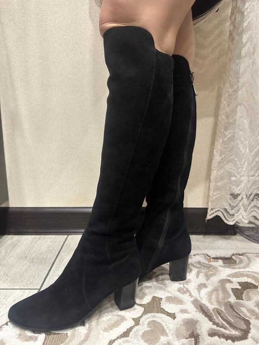 Сапоги натуральная замша , зима 6000