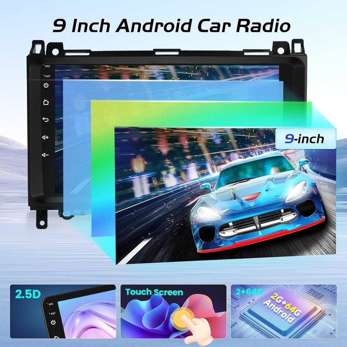 2+64G Android автомобилно радио за Mercedes Benz W906 W169 W245 W639