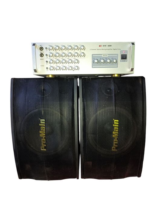 Комплект для Караоке колонки и усилитель mad in  Корея, сост. хорошее