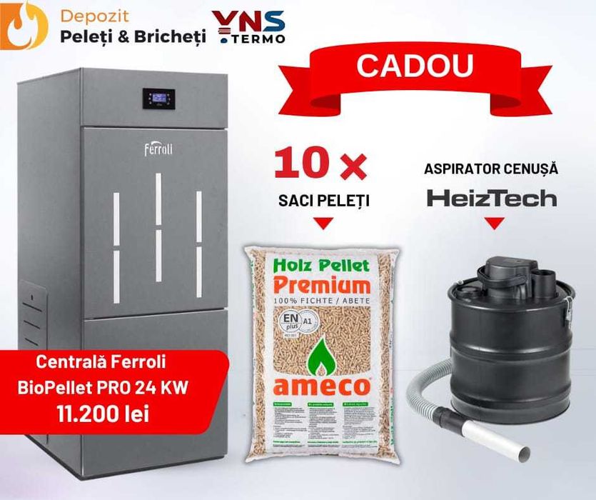 Ferroli Biopellet Peleti PRO 24 kW