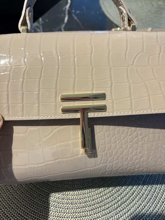 Geanta piele naturala Atelier Tanna nude croco editie limitata