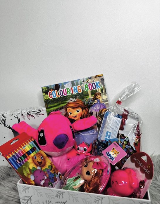 Ursulet stitch + trandafir criogenat/boo bascket/cadou/set copii/dama