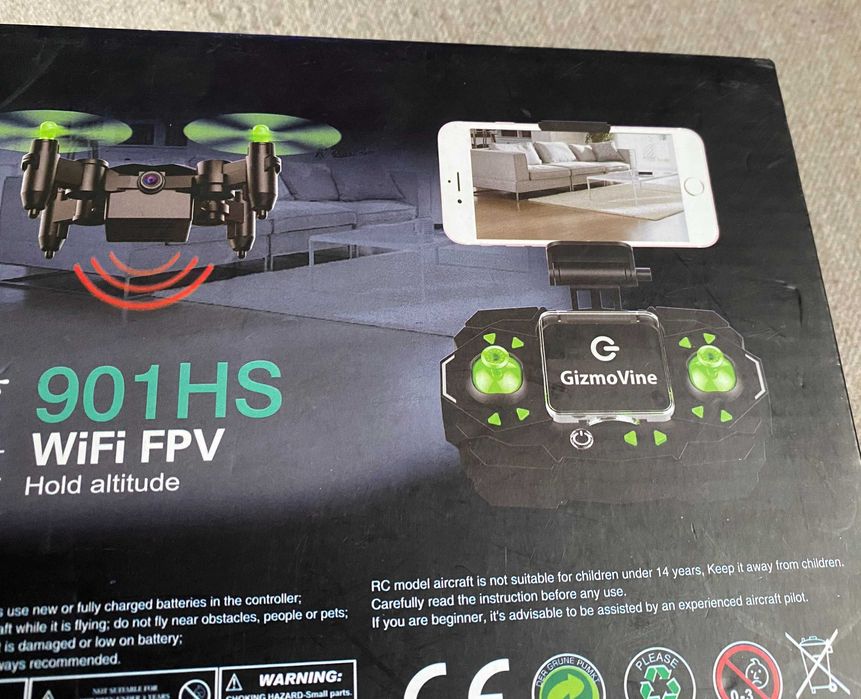Dronă GizmoVine 901HS WiFi FPV, nouă în cutie, cu telecomandă inclusă