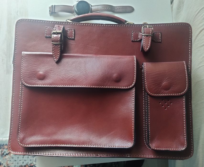 Geantă de piele bărbați, NOUĂ
