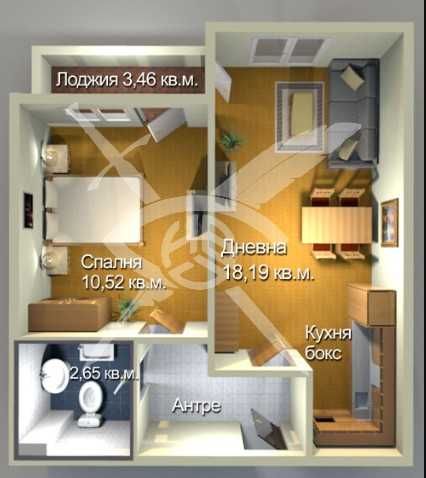 Двустаен апартамент в Меден Рудник 370-13051