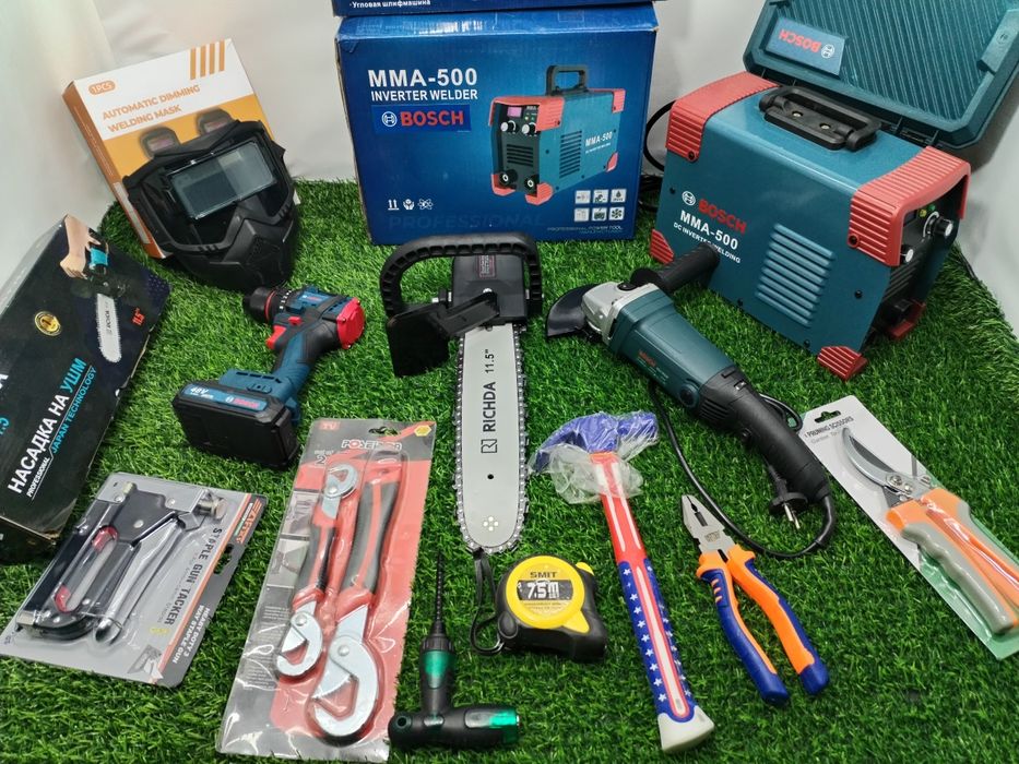Набор. Сварка. Болгарка. Шрупавёрт. 12 таси 1 да набор
