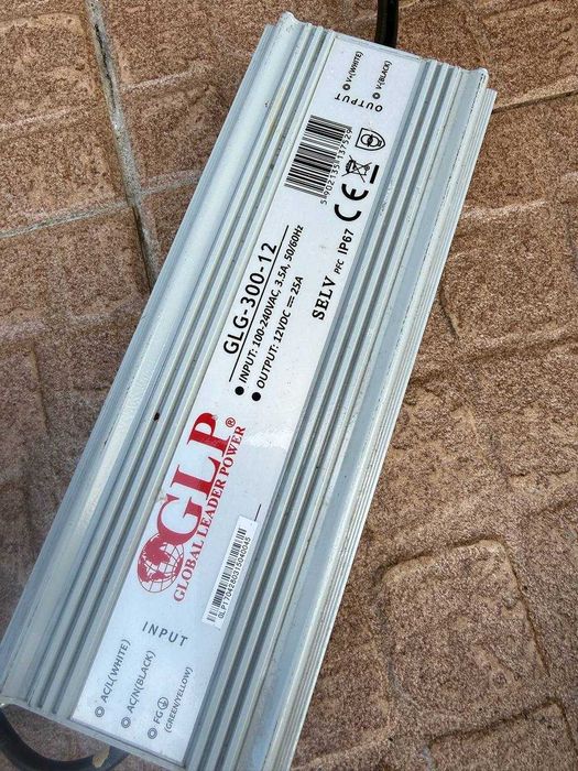 Sursă de alimentare 12V, 25A 300W, rezistemta la apa IP67 impermeabil