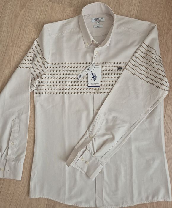 Продавам нова мъжка риза с етикет, U.S. POLO ASSN., размер M/slim fit/