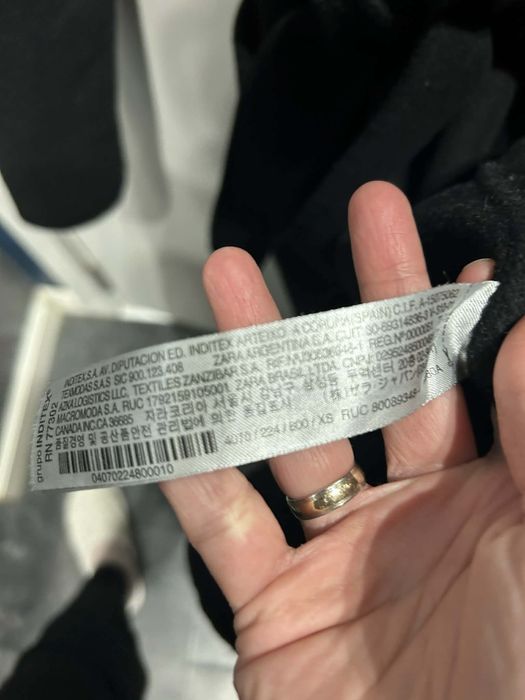 Оригинално палто Zara с вълна в състава си, XS размер