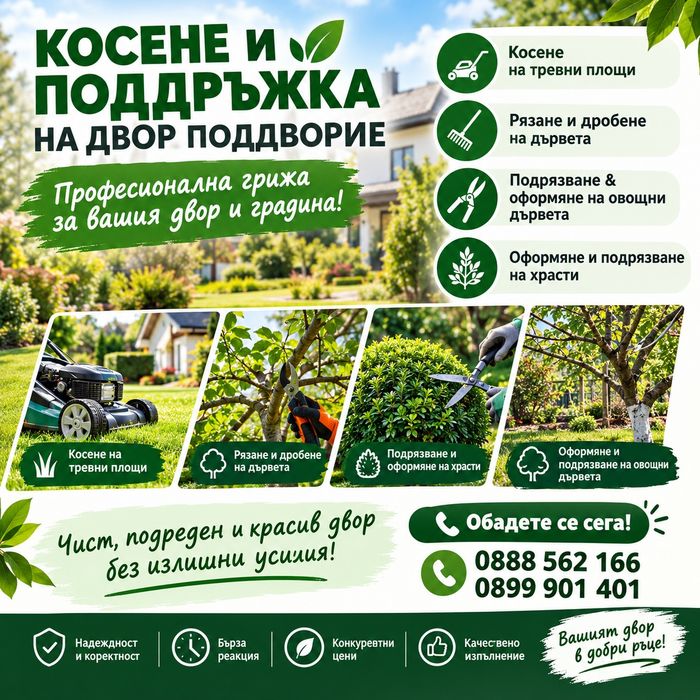 Поддръжка на дворове и градини