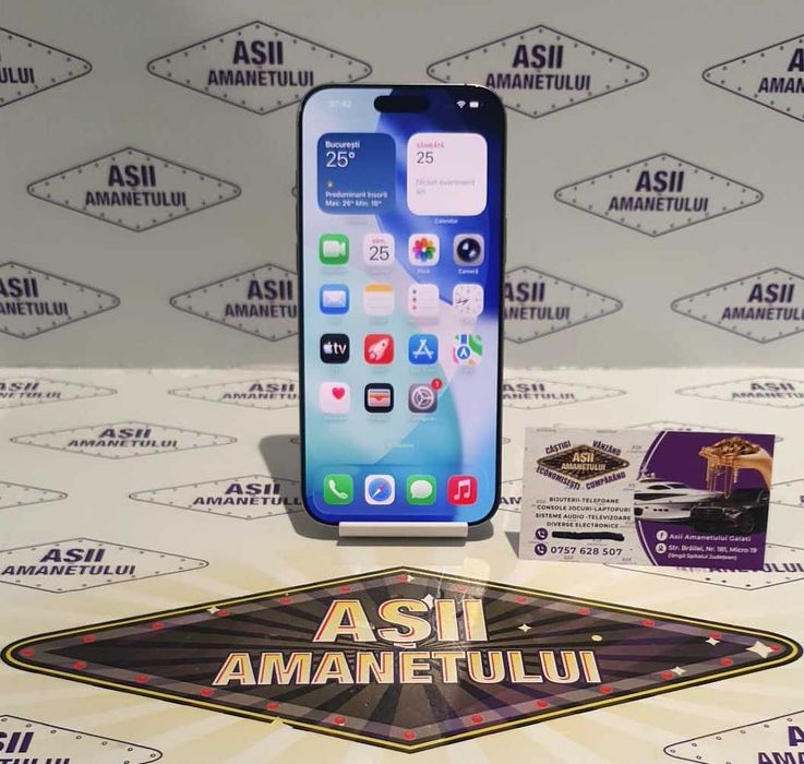 Asii Amanetului - iPhone 16 Pro Max  Natural Titanium , 256gb, 98% baterie