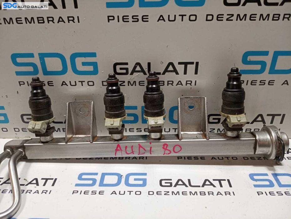Rampa Presiune cu Injectoare Distribuitor Carburant Benzina Audi 80 1.6 B 1990 - 1996 Cod 078133551D 050133317 [M4261] [M4262]