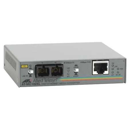 Media Convertor Allied Telesis AT-MC102XL, 100BaseTX-100FX-SC
