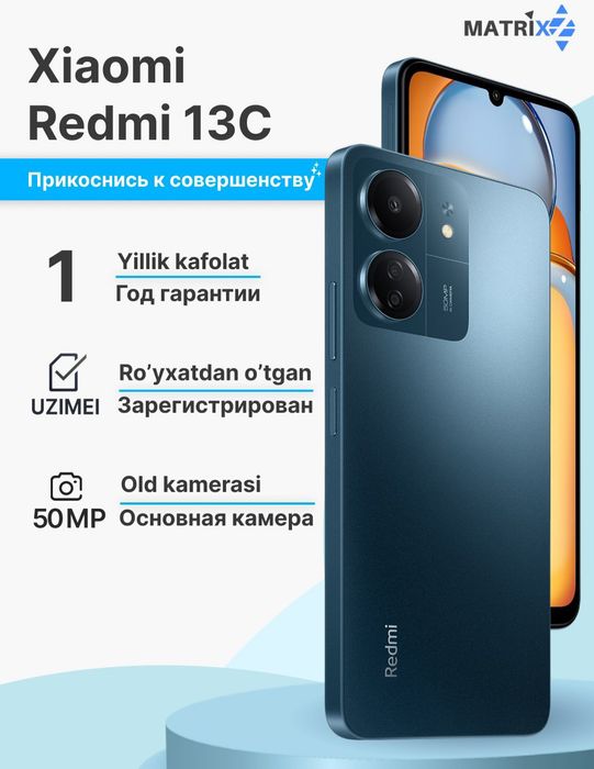 Smartfon Xiaomi Redmi 13C  8/256  kamera 50 MP