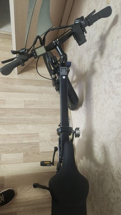 Електрически велосипед JINGHMA R3, Сгъваем, 800 W, 26", 12.8 Ah, 21 скорости, 45km/h, Черен