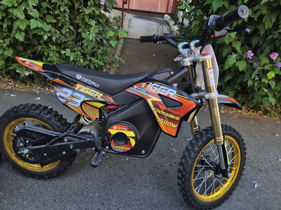 Motocicletă electrică copii Nitro Motors Eco Tiger 1500W 48V (baterie Litiu)