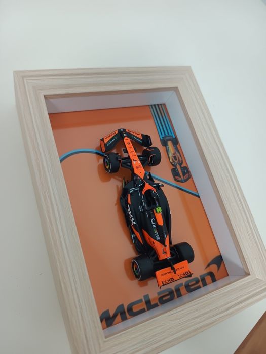 Tablou 3D lemn 20x15 McLaren F1 Lando Norris 1/43