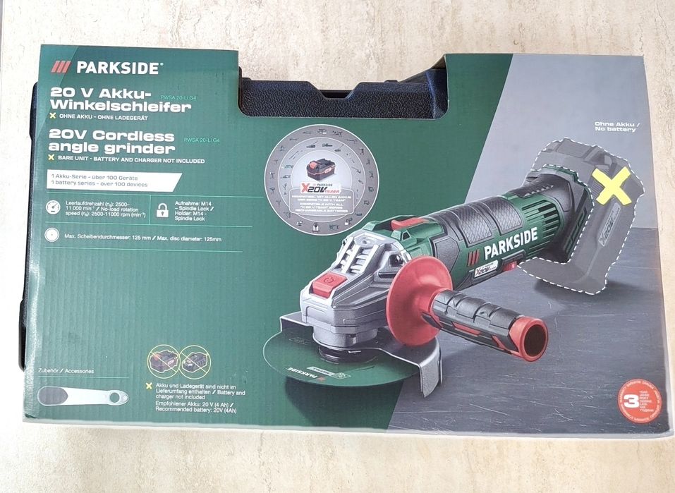 Парксайд 20v  Ъглишлайф флекс 45€ Ъглов Гайковерт 50€  Верижен трион, Ударна бормашина 45Nm