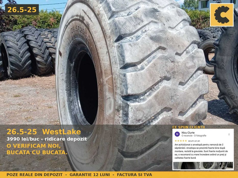 Cauciucuri 26.5-25 WestLake CB386 Anvelope Incarcator Frontal Mare Radiale SH GARANTIE Factura 23.5-25
