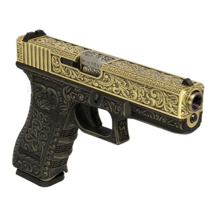 Pistol Glock 17  blowback METAL slide marca WE Green GAS
