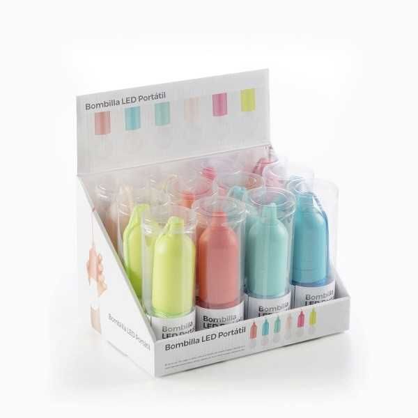 Bec LED portabil, functionare pe baterii, cu intrerupator pe cablu