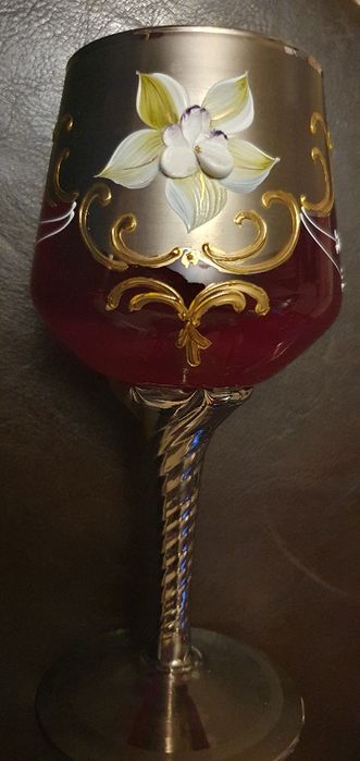 Set pahare vin din sticla de Murano