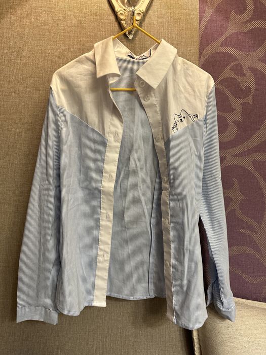 Детская школьная блузка на девочку, рост 134 см