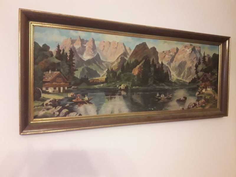 Tablou pictura pe panza semnat an 1957