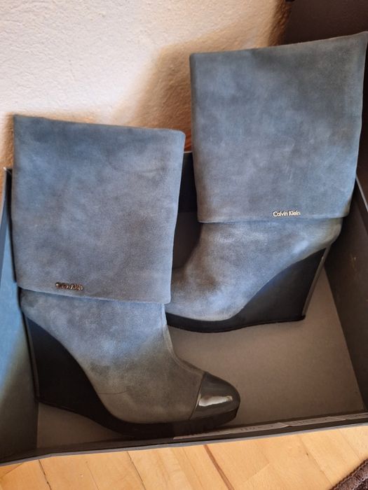 Дамски боти Calvin Klein естествена кожа