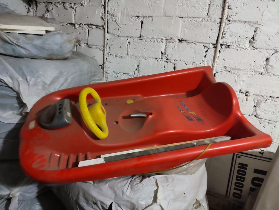 Санки детские с рулём