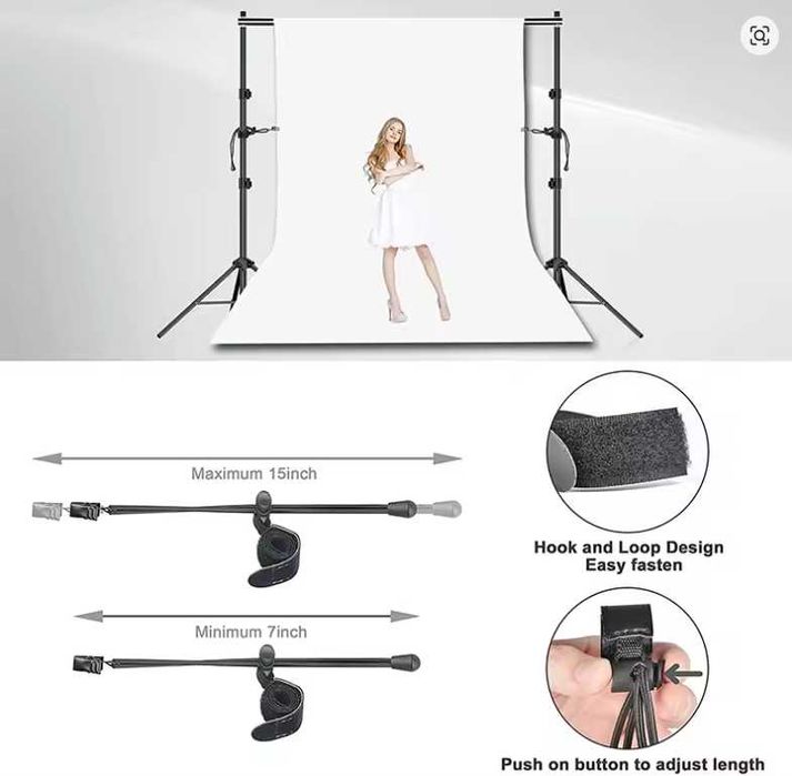 Щипка за фото декори – за вертикална греда на фонова система