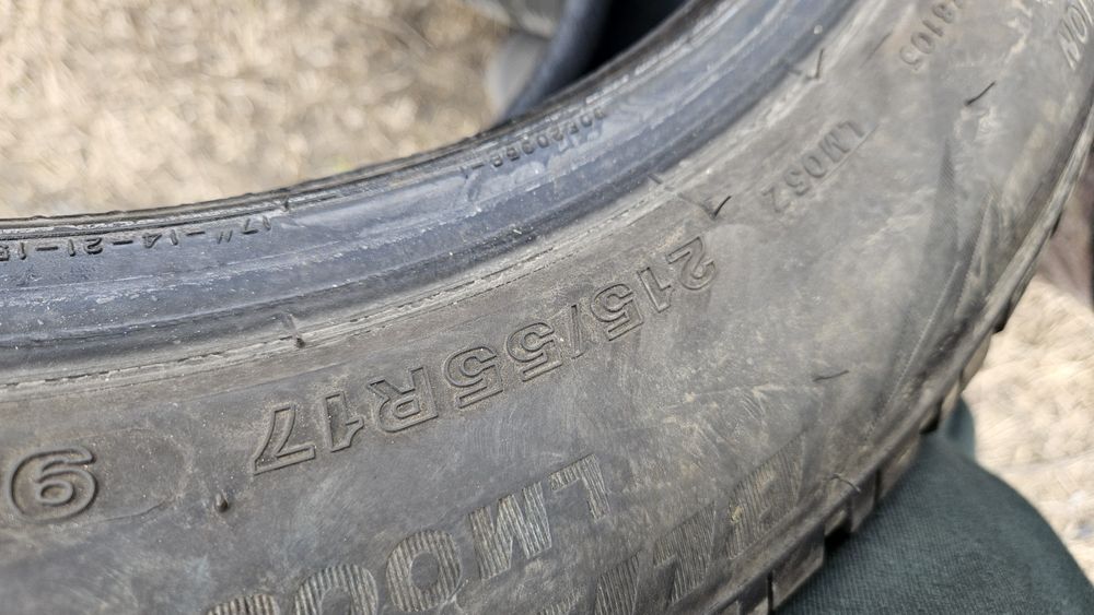 2бр гуми 215 55 17 дот 22 бриджстоун