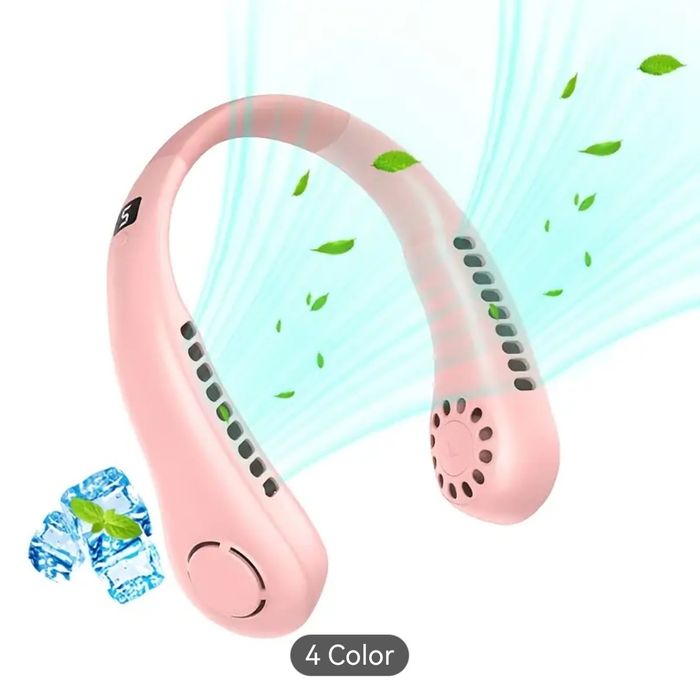 Ventilator de Gât Ajustabil JKUOO cu Încărcare USB - Cu Elice Turbo și