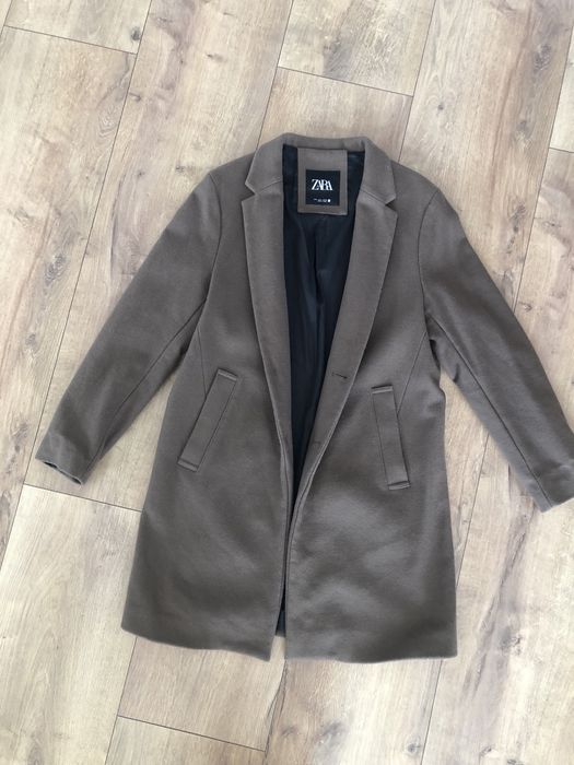 Zara зара кафяво палто