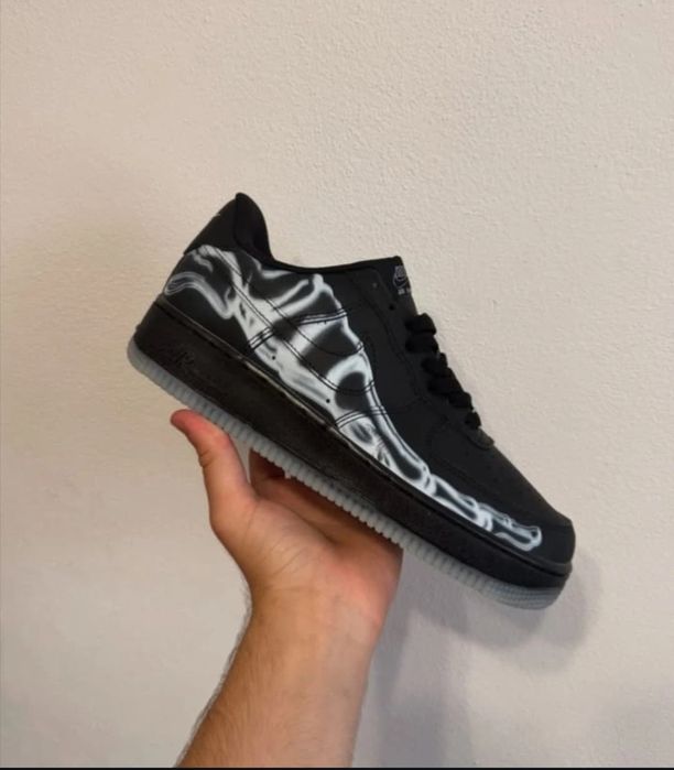 Air force 1 skeleton black