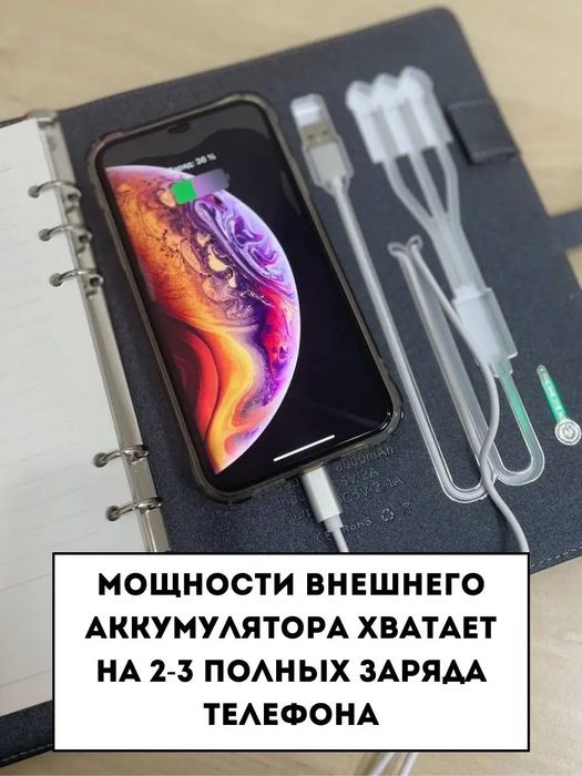 Блокнот органайзер с зарядкой (Бизнес подарок)
