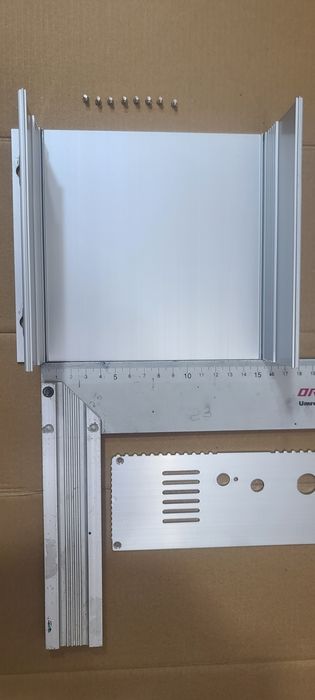 Алюминиевый корпус коробка для приборов блоков питания и т д 155×155